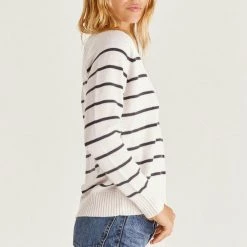 Z Supply Andi Stripe Henley Sweater
