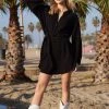 LA Made Sonia Shirt Dress In FOG