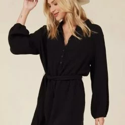 LA Made Sonia Shirt Dress In FOG