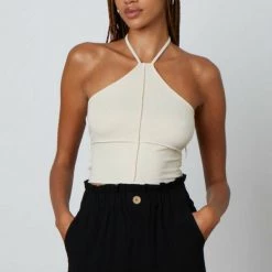 Cotton Candy LA Cotton Candy Linen Cuff Elastic Waist Short Bottoms