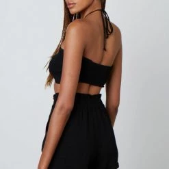 Tops Cotton Candy LA Linen Halter Bralette Top