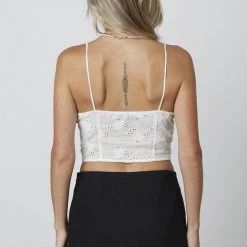 Cotton Candy LA Eyelet Crop Top Tops