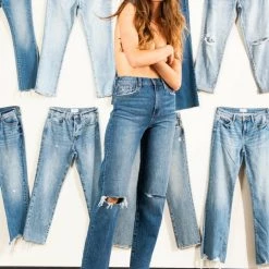 Bottoms Pistola Cassie Super High Rise - Adore Distressed