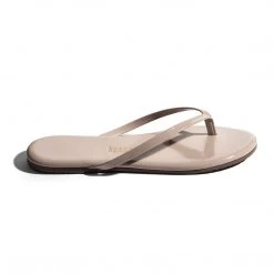 Tee Shoes Tkees Leather Flip Flops Glosses - Custard