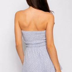 Le Lis Tube Smocked Tie Front Romper Rompers & Jumpers