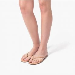 Tkees Leather Flip Flops Foundations - Nude Beach Shoes