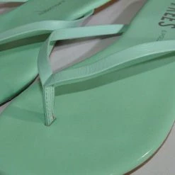 Tkees Leather Flip Flops Lipglosses - Seafoam Shoes