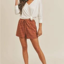 Sadie & Sage Gatlinburg Check Short Bottoms