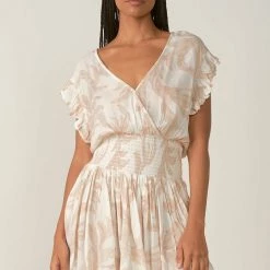 Elan Tropical Smock Waist Dress