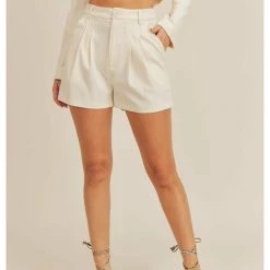 Bottoms Sage The Label Standing Here Pleated Short