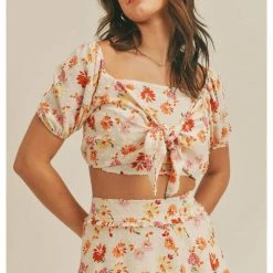 Sadie & Sage Moments Of Joy Ribbon Front Top