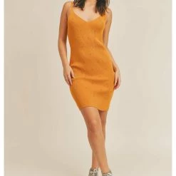 Dresses Sage The Label BethanyTextured Rib Knit Mini Dress