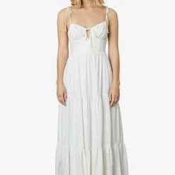 NIA Aimee Midi Dress - White Dresses