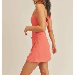 Dresses Sage The Label Happy Again Surplice Halter Mini Dress