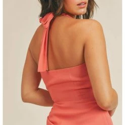 Dresses Sage The Label Happy Again Surplice Halter Mini Dress