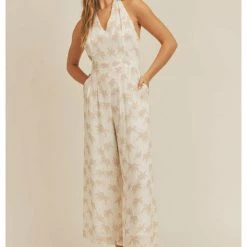 Sadie & Sage Happy Place Halter Jumpsuit Rompers & Jumpers