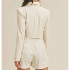 Sage The Label Standing Here Cropped Blazer Tops