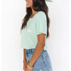 Tops Show Me Your Mumu Hometown Distressed Tee