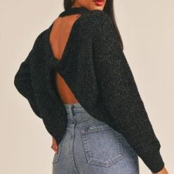 Ten North Sage The Label Melanie Back Twist Sweater Tops