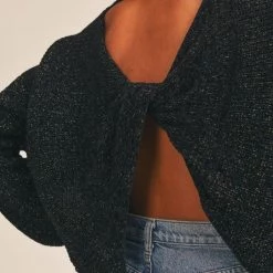 Ten North Sage The Label Melanie Back Twist Sweater Tops