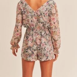 Sage The Label Isabella Tie Detail Long Sleeve Romper